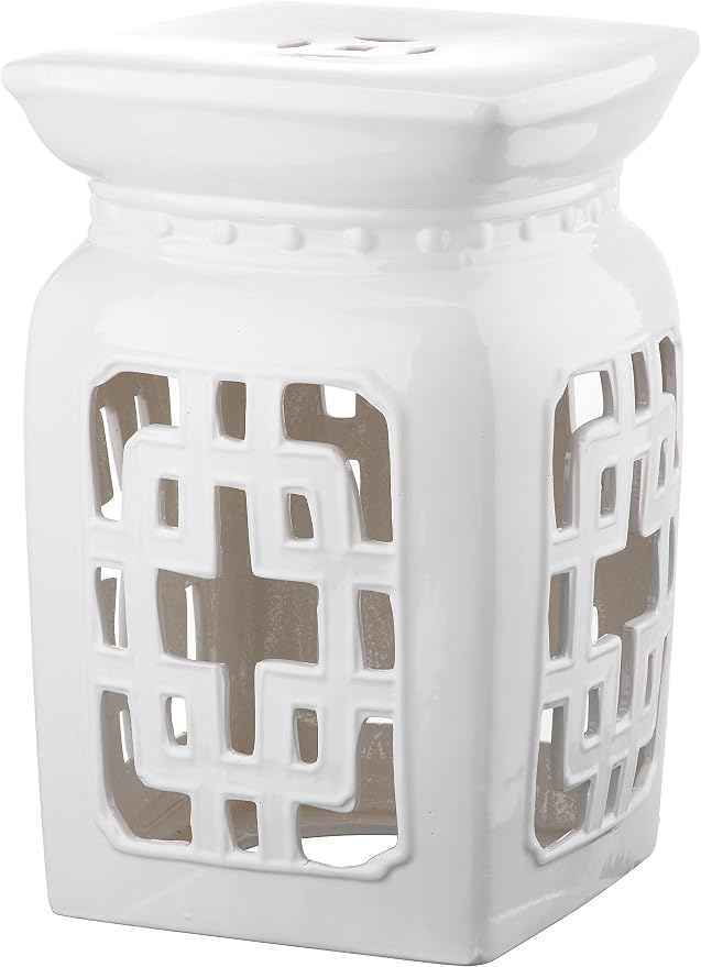 Safavieh Castle Gardens Collection Beijing Filigree Antique White Glazed