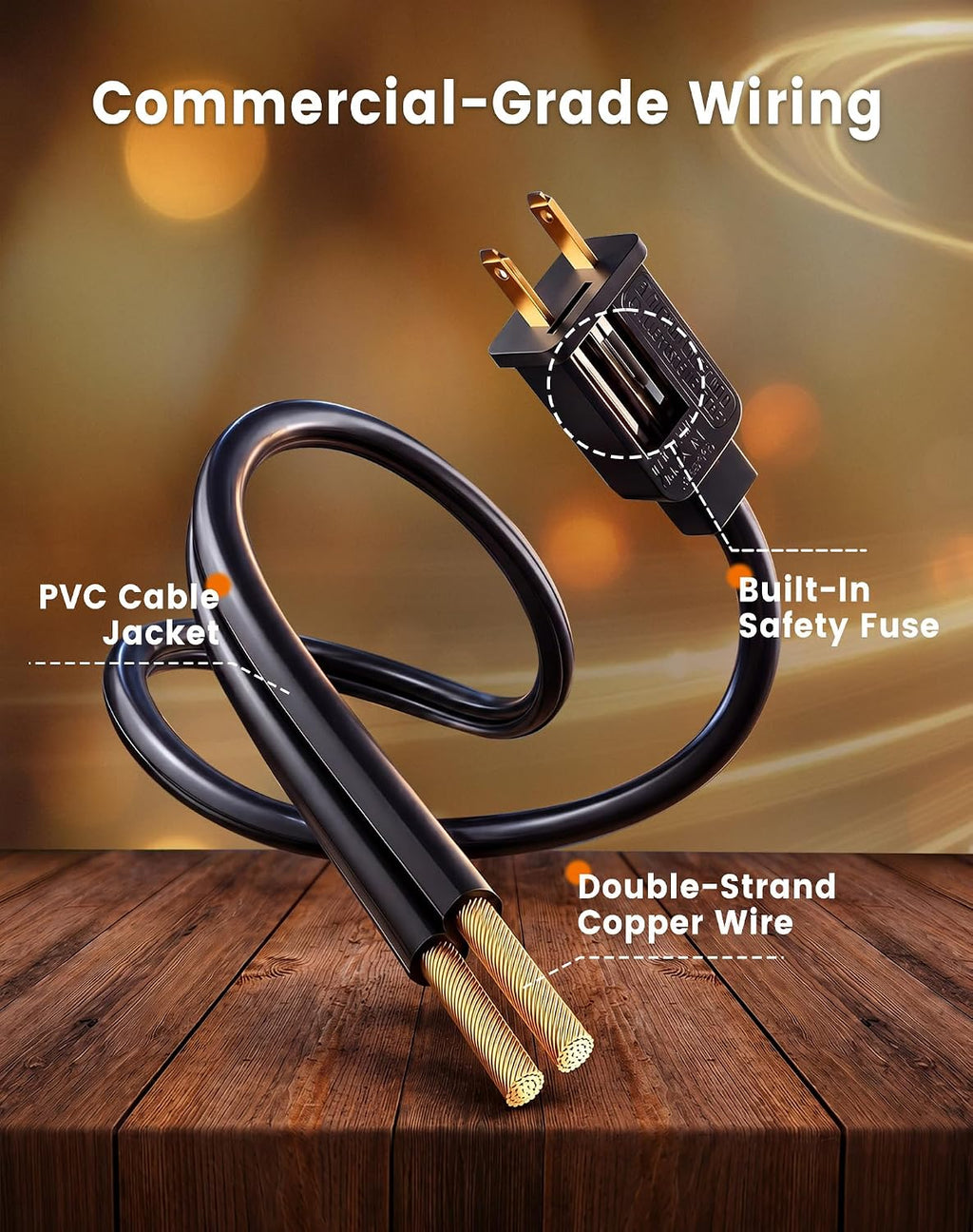 Outdoor String Lights 110FT(100+10) Waterproof, 50 LED S14 Shatterproof Edison Bulbs, 2FT Spacing, Extension Cord, Connectable Plug in Hanging Patio Lights for Outside, Backyard, Warm White