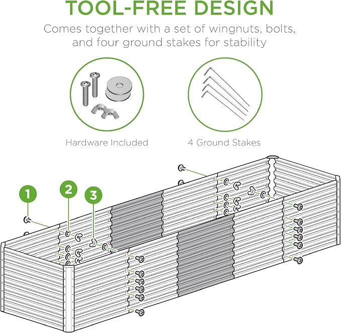 Best Choice Products 8x2x2ft Raised Outdoor Metal Garden Bed, Deep Root Box - Image 6
