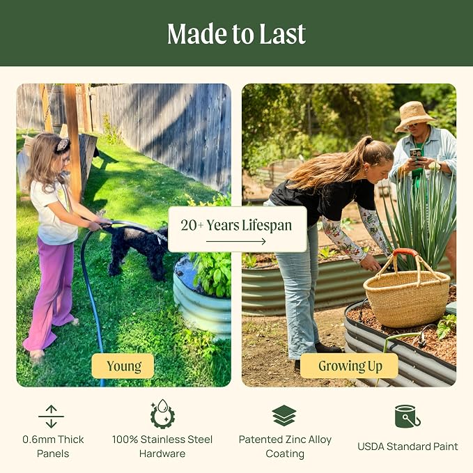 Vego garden 26" Extra Tall Raised Garden Bed Kits, 10 in 1 Modular Raised - Image 5