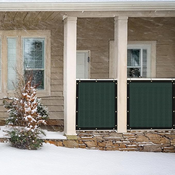 UPGRADE Privacy Fence Screen 8'x46' Dark Green Outdoor 90% Visibility Blockage - Image 8