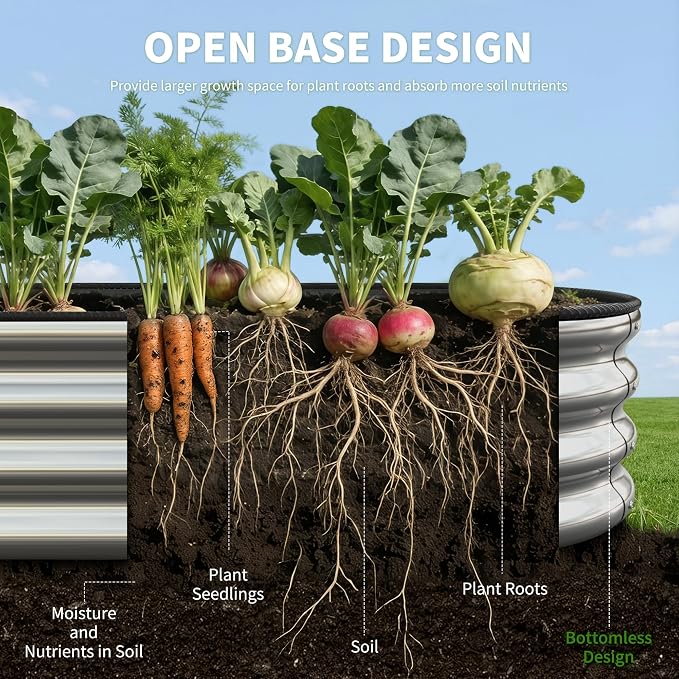 Galvanized Metal Raised Garden Bed Kit - Image 4