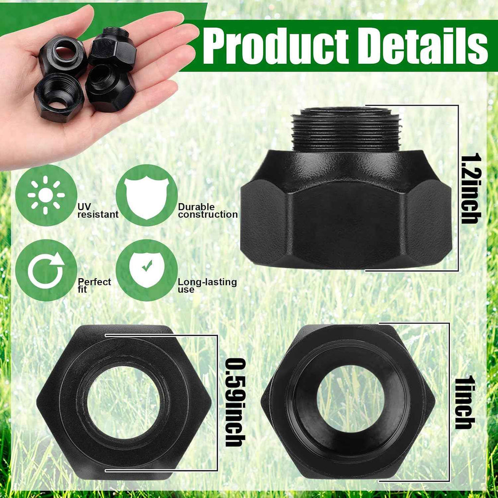 Yaomiao 25pcs Shrub Head Sprinkler Adapter Adjustable Irrigation Thread Adapter Without Nozzle to 1/2" Npt for Outdoor Garden Lawn