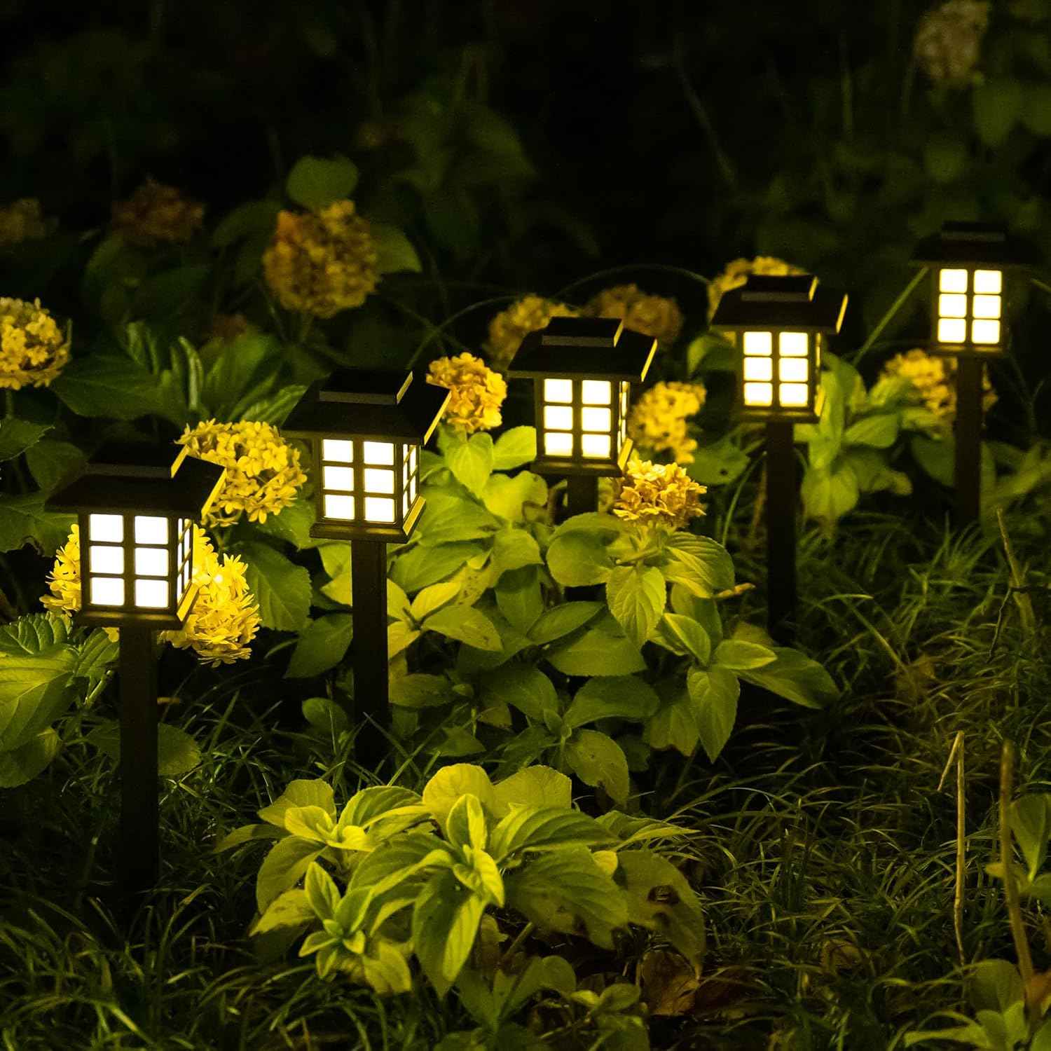 SOLPEX Solar Lights Outdoor Pathway Walkway Garden Solar Light Outside 12Pc | Warm White, Solar Powered, Waterproof, Landscape, Garden Yard Driveway Walkway Decoration, lámparas Solares Para Exteriores