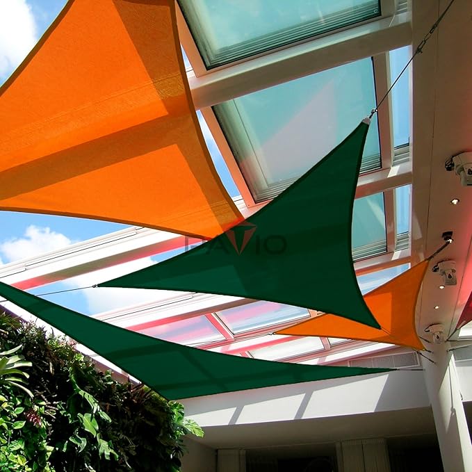 Patio Paradise 11' x 11' x 11' Sun Shade Sail Triangle Canopy Shade Cloth - Image 5