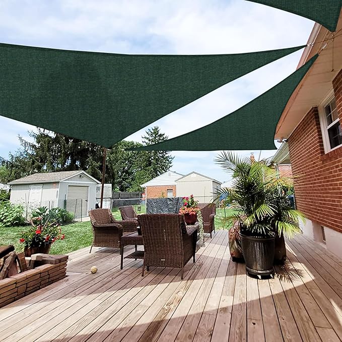 Patio Paradise 13' x 13' x 13' Sun Shade Sail Triangle Canopy Shade Cloth by Patio