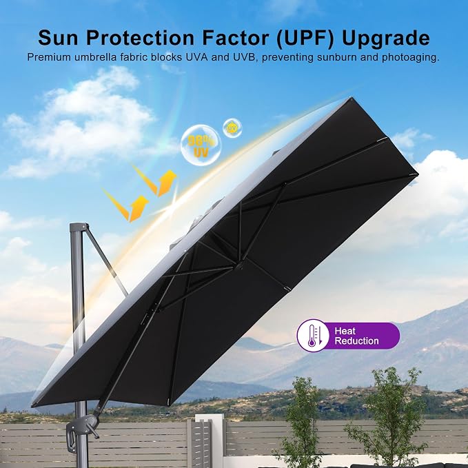 PURPLE LEAF 9 FT Outdoor Umbrella - Image 8