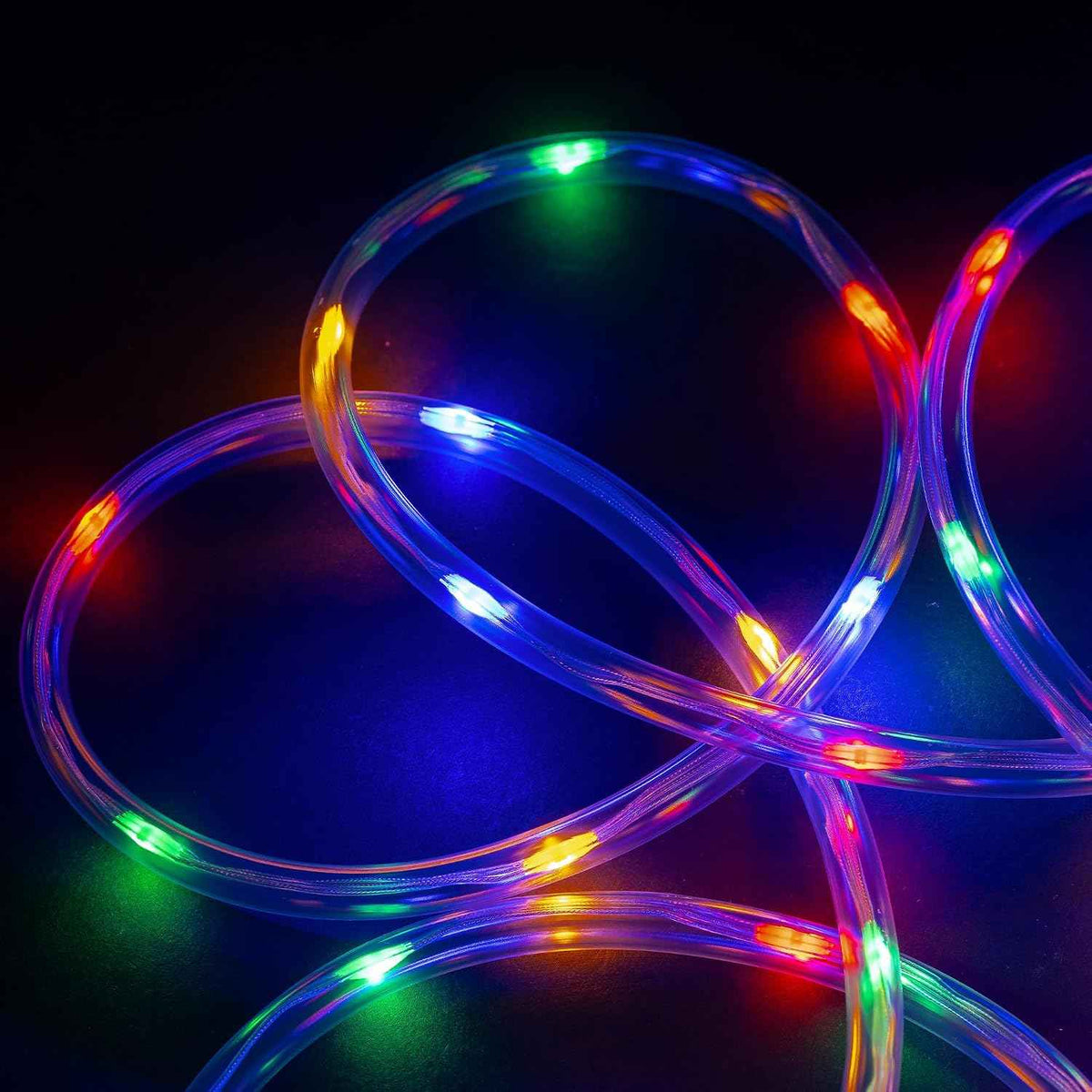 10ft Colorful LED Rope Light, 8 Modes, Waterproof Outdoor Accent Lighting w/Remote, Flexible Clear Tube, ETL Certified, Garden, Patio, Backyard, Holiday Christmas, Palm Tree, Ambient Décor