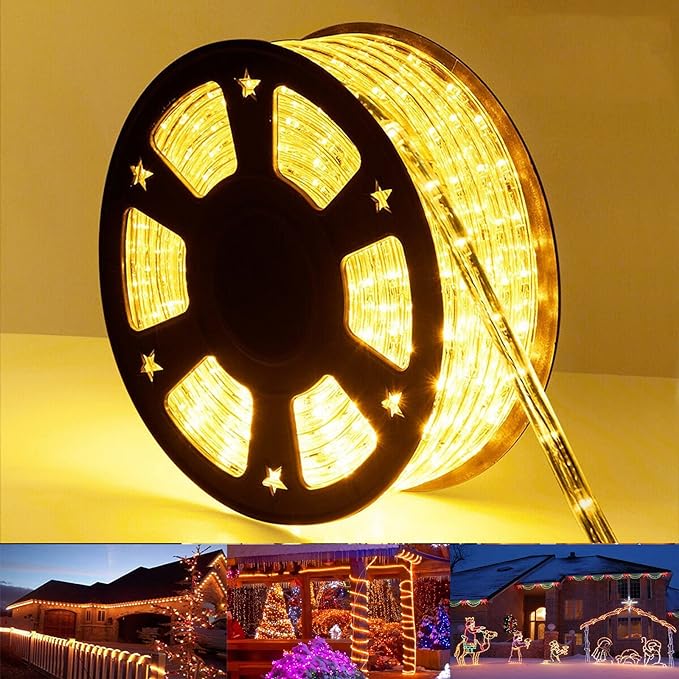 200ft LED Rope Lights Outdoor, 1440 LED Flexible Tube Lights by Jnaurb