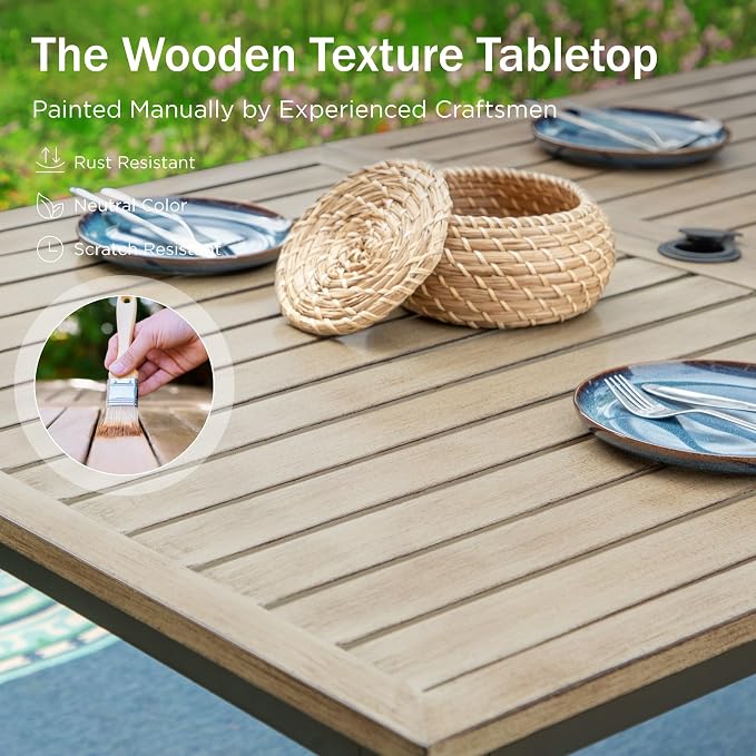 PHI VILLA 7 Pieces Outdoor Dining Set - Image 8