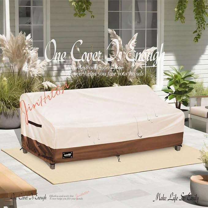 JinHrtoyi 3-Seater Outdoor Couch Cover, 76Wx32Dx31H inches Outdoor Furniture - Image 9