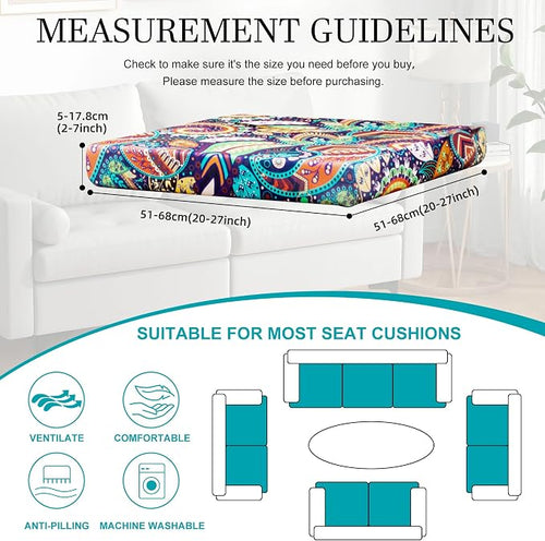 12 Pcs Stretch Patio Cushion Covers, Outdoor Couch Covers Replacement, Outdoor - Image 2
