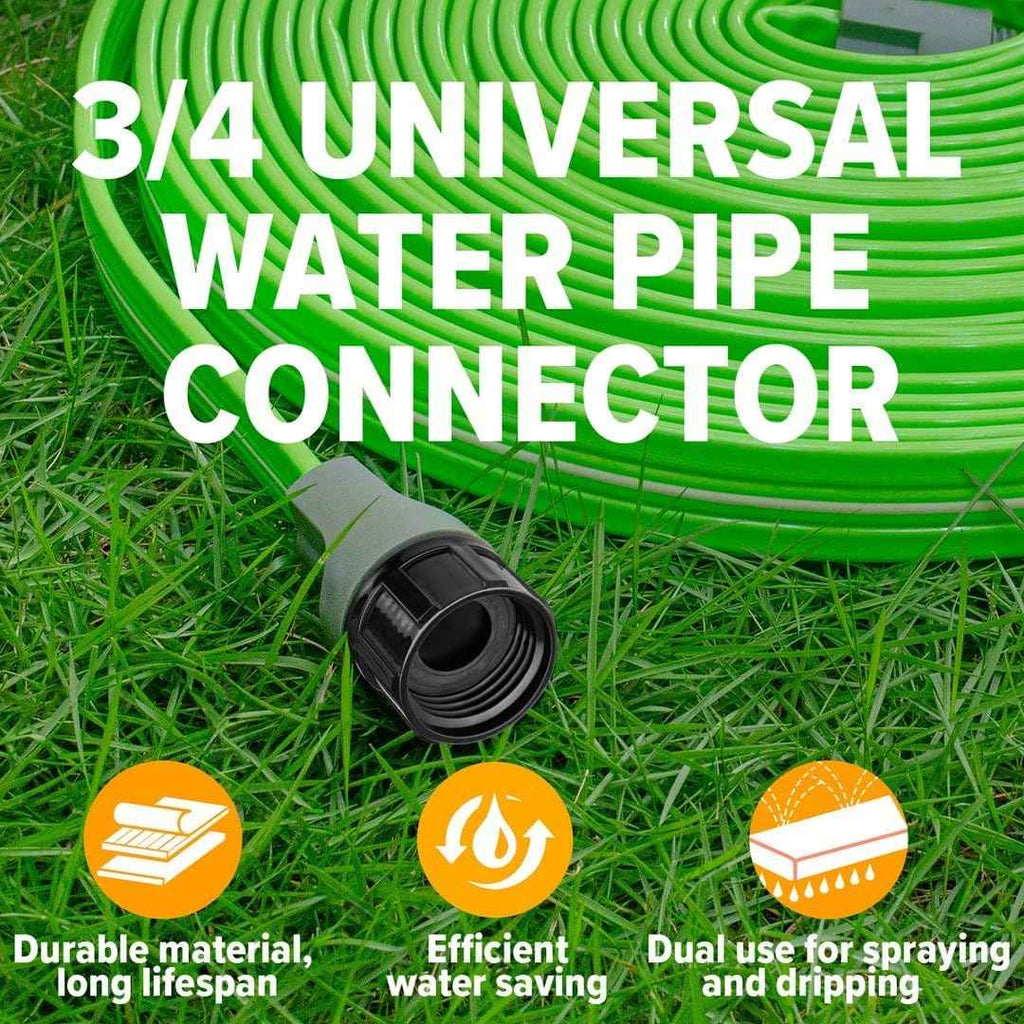LAVEVE Heavy Duty Sprinkler Soaker Hose 100 FT, Flat Garden Hose with Holes | Efficient Flexible Irrigation Hose for Yard, Lawn and Garden, Includes Stakes (50FT x 2Pack)