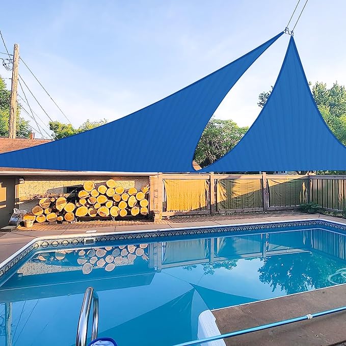 E&K Sunrise 13' x 13' x 13' Sun Shade Sail Triangle Canopy Shade Cover UV Block by EKSUNRISEINC