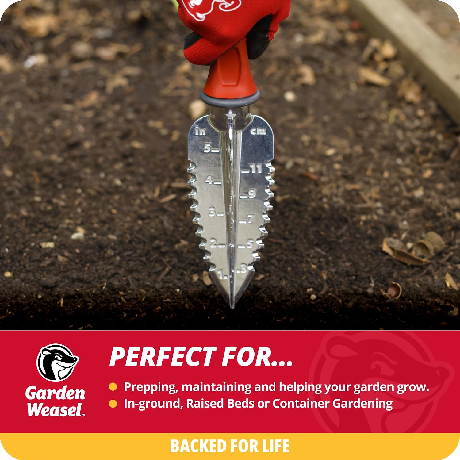 Garden Weasel 3Piece Hand Tool Set Trowel Transplanter Cultivator Gardening | Heavy duty steel combo set for digging, planting & weeding. Includes trowel, transplanter & hand cultivator for garden care