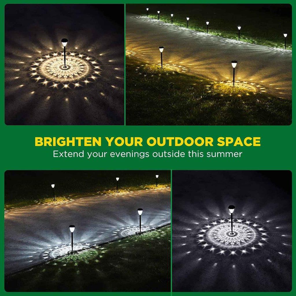 URAGO Super Bright Solar Lights Outdoor Waterproof-10 Pack, Dusk to Dawn Up to 12 Hrs Solar Powered Outdoor Pathway Garden Lights Auto On/Off, LED Landscape Lighting Decorative for Walkway Patio Yard