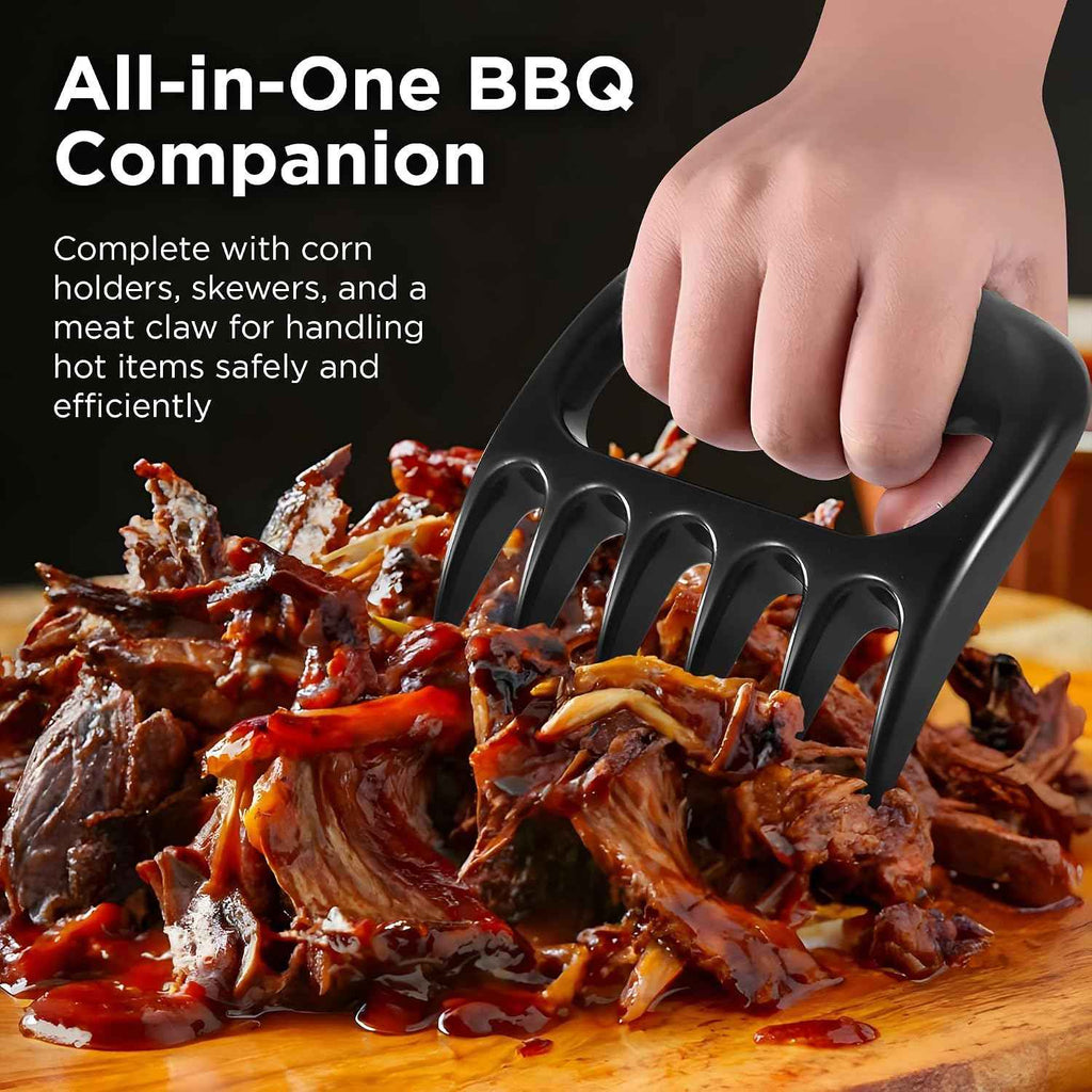 Kaluns 35PC BBQ Grill Tools Set – Heavy Duty Stainless Steel Grill Accessories Kit with Case, Meat Thermometer, Injector, Claws & Mats for Dad, Men