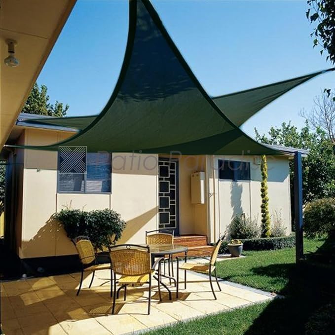 Patio Paradise 13' x 13' x 13' Sun Shade Sail Triangle Canopy Shade Cloth - Image 6