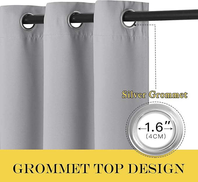 NICETOWN Blackout Patio Curtains 100 x 144 Inches Long - Image 6
