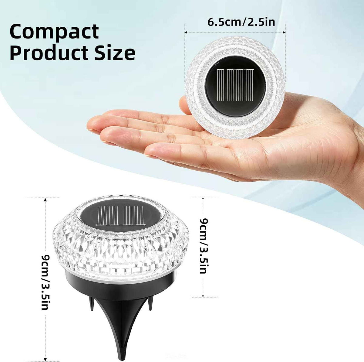 VOLISUN Solar Ground Lights Outdoor,12 Pack Flat Solar Pathway Lights | IP67 Waterproof Solar Powered Disc Lights,Landscape Lighting for Garden Yard Walkway Patio Driveway,Warm White