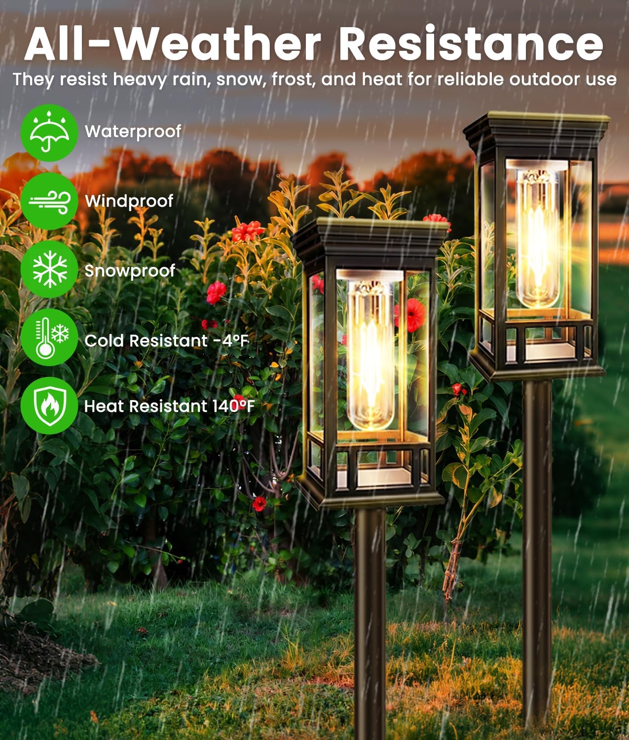 12 Pack Solar Pathway Lights Outdoor Waterproof, Bright Solar Garden Lights | Auto On/Off, Solar Lights Outdoor for Yard, Sun-Powered Landscape Lights for Path Walkway Lawn Driveway Patio Decor