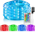 33FT 100 LED Rope Lights for Outside, 16 Colors Waterproof String Lights with Plug & Remote, Multicolor Twinkle Fairy Tube Lights for Indoor & Outside Camping Garden Patio Party Christmas Décor