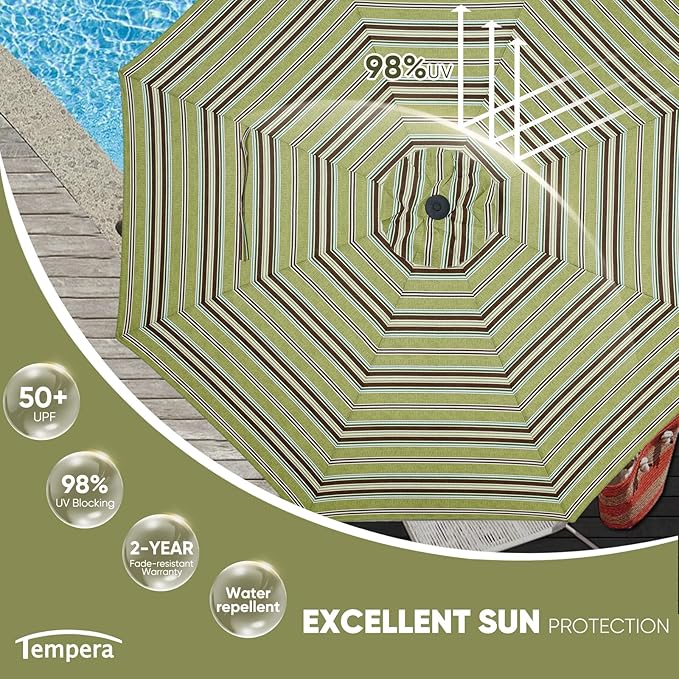 Tempera Patio Market Outdoor Table Umbrella - Image 3