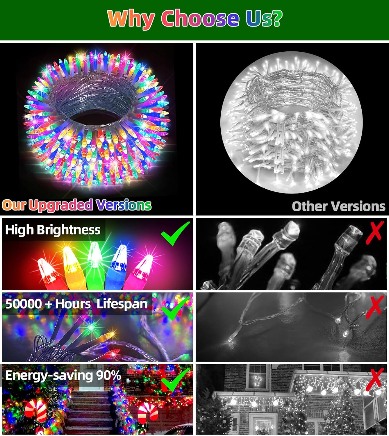 1500 LED 470FT Christmas Lights,12 Modes Outdoor String Lights, Multicolor | Weather-resistant Plug-in Tree Lights with Timer, Memory and Dimming for House, Fences, Patios, Holiday Decor