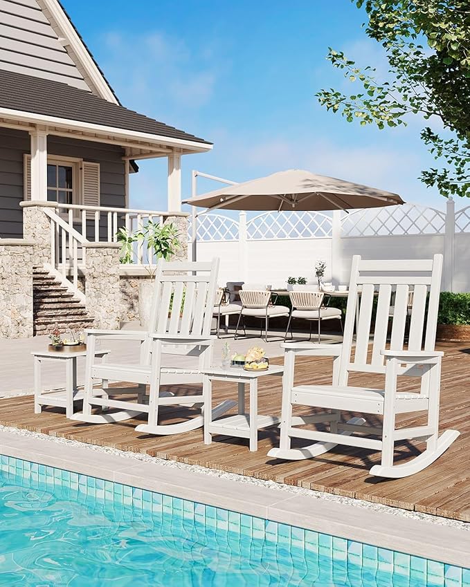 HDPE Rocking Chair Outdoor Set of 2 - Image 7