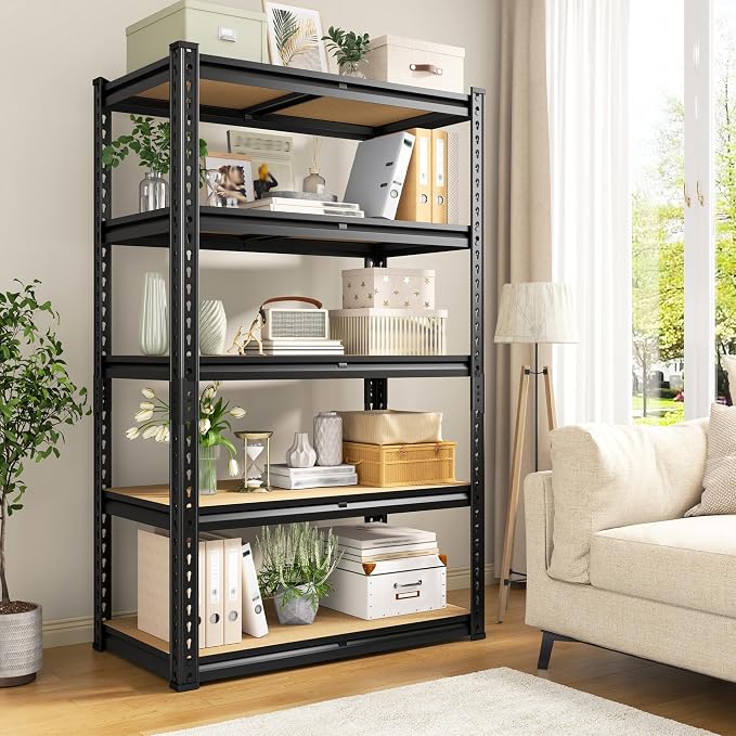 REIBII Storage Shelves 2020LBS Garage Shelving Heavy Duty Metal Shelving 5 Tier - Image 5