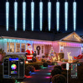 Brightown Smart Icicle Lights for Outside - Color Changing Christmas Lights | 31.2ft with 20 Tubes 100 LED Christmas Lights Decoration, APP Controlled RGB Customize Display DIY Dynamic Lighting Effect