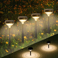Linkind Solar Lights Outdoor 8 Pack, Solar Pathway Lights Warm White | Landscape Path Lights,IP65 Waterproof Solar Lights for Walkway Yard Garden Driveway