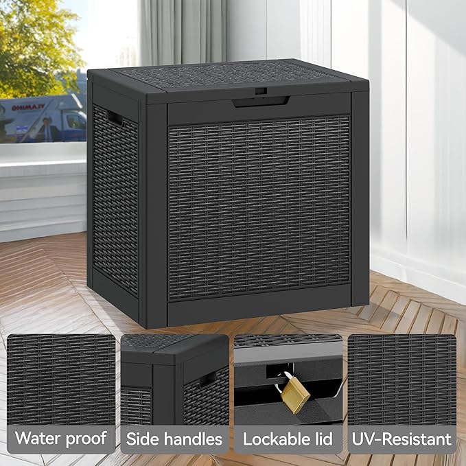 Outdoor Storage Box, Resin Deck Boxes Indoor and outdoor, Waterproof Storage - Image 6