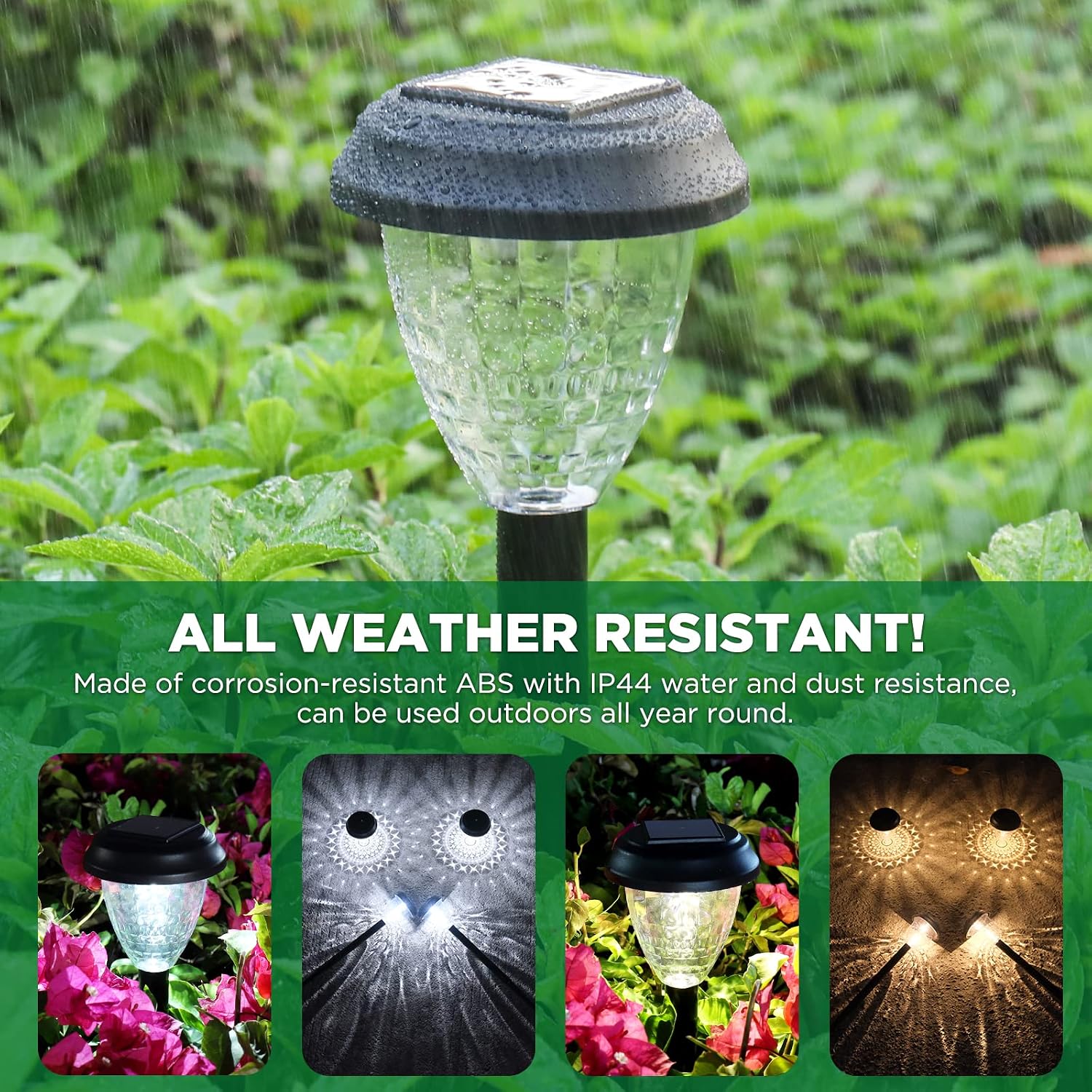 URAGO Super Bright Solar Lights Outdoor Waterproof-10 Pack, Dusk to Dawn Up to 12 Hrs Solar Powered Outdoor Pathway Garden Lights Auto On/Off, LED Landscape Lighting Decorative for Walkway Patio Yard