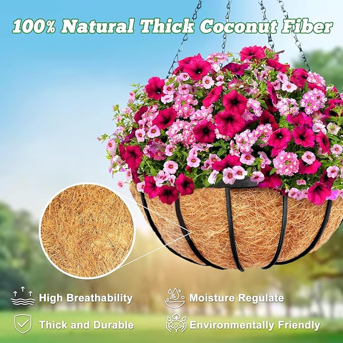 Y&M 2pcs 16“ Round Coconut Fiber Liner - Image 7