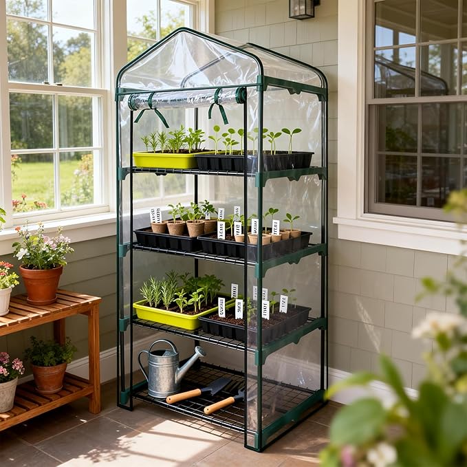 Worth Garden 4 Tier Mini Greenhouse - Image 2
