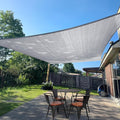 SUNLAX Sun Shade Sail 8' x 12' Silver Grey Rectangle Canopy Sail Shade Cover UV by SUNLAX