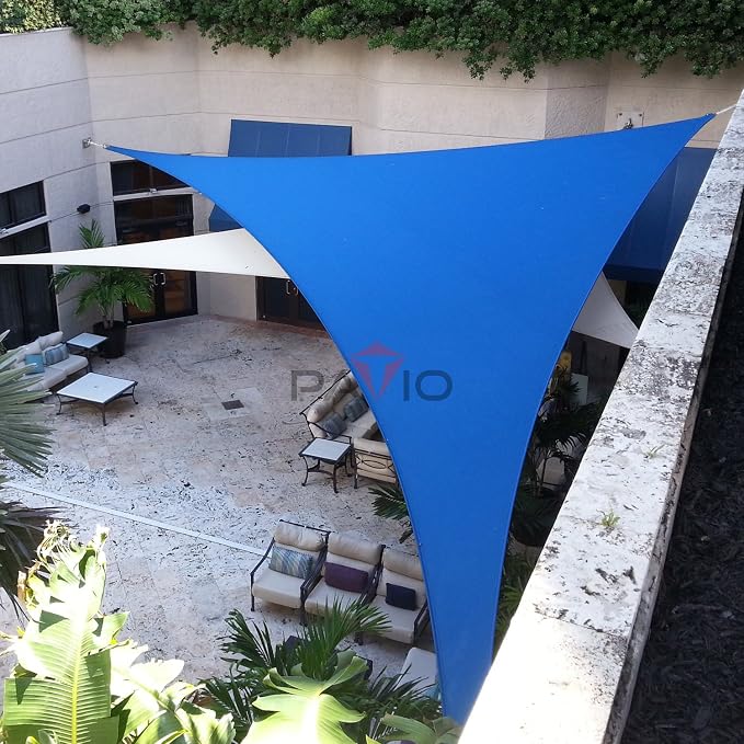 Patio Paradise 2' x 2' x 2' Sun Shade Sail Triangle Canopy Shade Cloth Fabric - Image 5