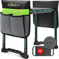 Garden Kneeler and Seat Heavy Duty, Upgraded Foldable Gardening Stool - Widened to 10" Stable Wear-resistant Prevent Knee and Back Pain, Beautiful Logo high-end 2 Large Tool Bags Gift for Women