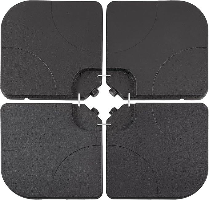 VECELO 4-Piece Heavy-Duty Cantilever Offset Patio Umbrella Base/Stand Outdoor by VECELO
