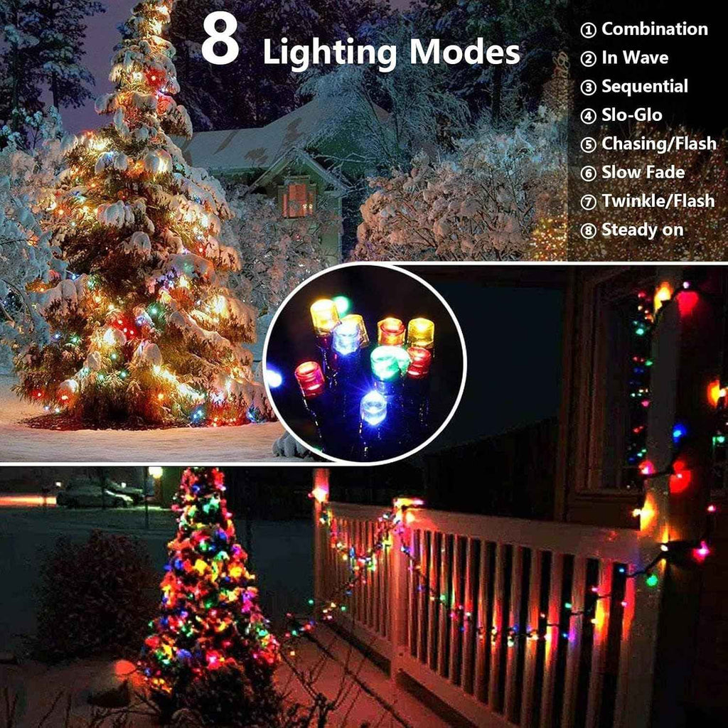 Joomer Solar Christmas Lights Outdoor, 2PACK Total 144FT 400LED, Blue | 8 Lighting Modes Fairy Twinkle Lights,Outdoor Xmas Decor for Tree, Yard, Patio, Garden, Winter Holiday & Christmas Decor