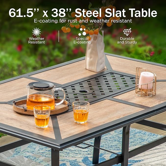 PHI VILLA 7 Piece Outdoor Dining Set - Image 2