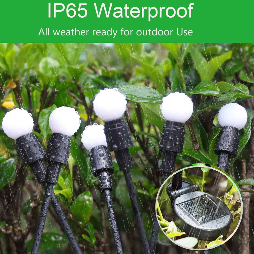 6 Pack Solar Garden Lights Outdoor Waterproof Firefly Lights Warm White | 2 Lighting Mode, Auto On/Off, Sway with Wind, Waterproof Solar lights Outdoor for Garden Yard Pathway Landscape Decorations
