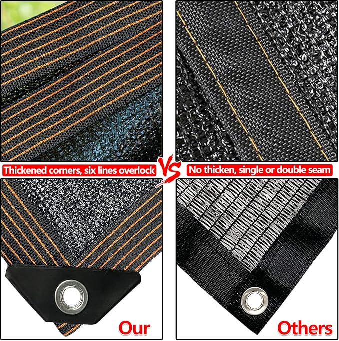 Shade Cloth for Plants Greenhouse, 80-90% Sunblock for Outdoor Garden Pergola - Image 5