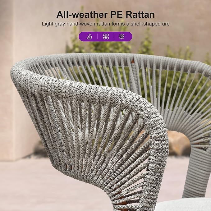 PURPLE LEAF 13 Pieces Large Outdoor Dining Set Patio Table and Chairs Set - Image 7