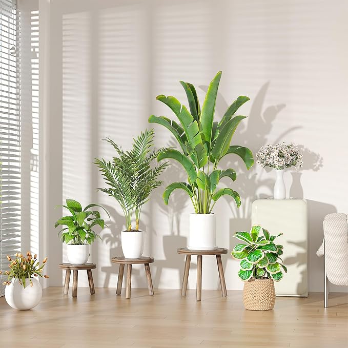 3-Pack Wood Plant Stands Indoor, Single Plant Stand - Image 7