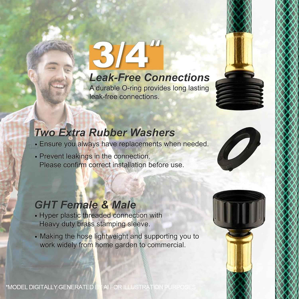 Orgrimmar 1FT 1/2 Inch Style PVC Leader Hose with Male-to-Female Ends | For Homeowners Creating A Very Close Reel-Side Connection Or Garden Accessory Link