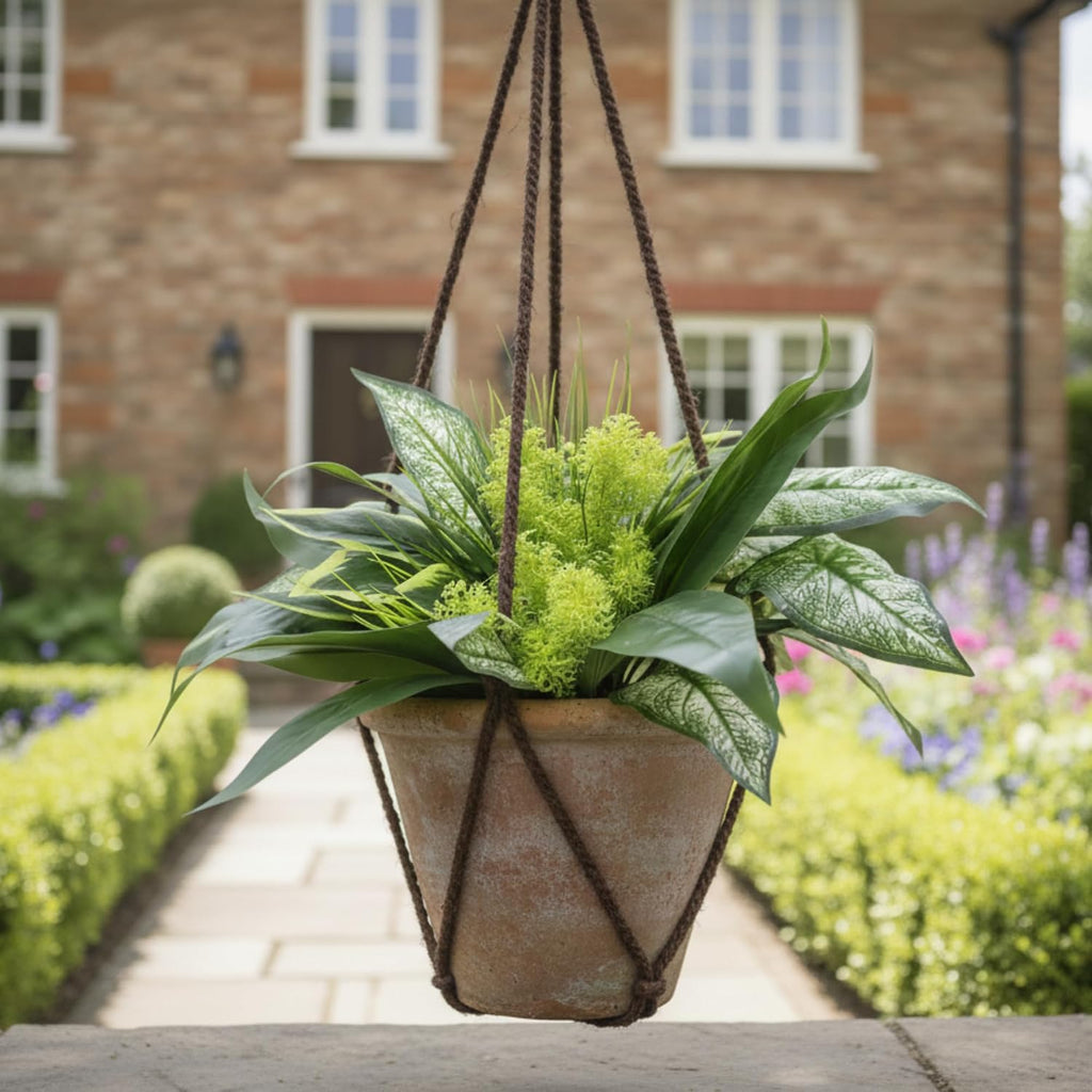 Trivon 18 Bundles Artificial Plants Outdoor, Fake Outdoor Plant Bushes with UV Resistant Greenery, Faux Leaves Stems, Realistic Decorative for Patio Garden, Yard, Porch & Fake Green
