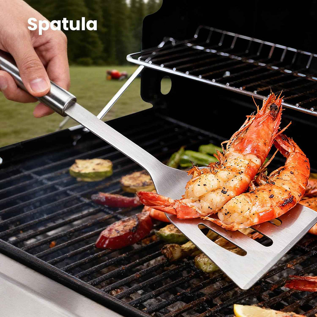 Grilling Accessories Tool Kit 4-Piece, Stainless Steel Barbeque Grilling Tools Set for Men with Carry Bag for Outdoor Grilling BBQ Tools Kit