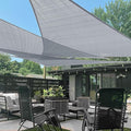 LOVE STORY Custom Size 11'x11'x15.6' Silver Grey Sun Shade Sail Triangle by LOVESTORY